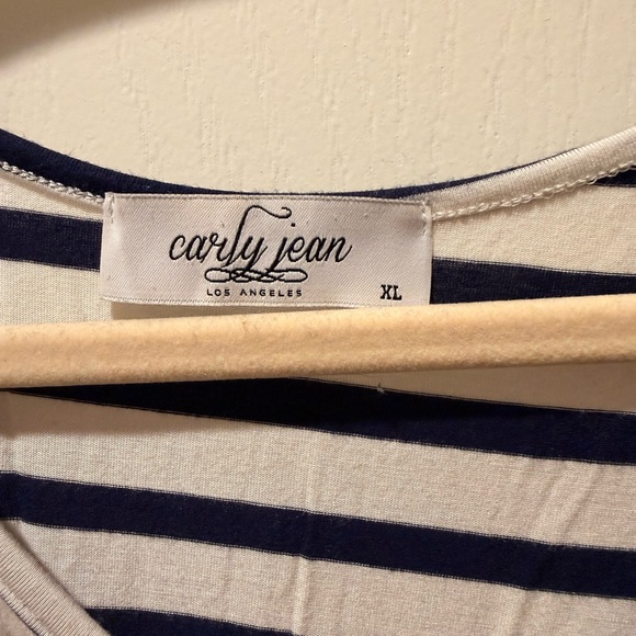 CJLA CJ’s favorite midi dress Navy and White Striped - Picture 3 of 4